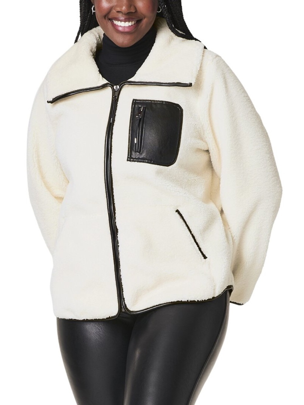 Spanx Fleece Full Zip Jacket Medium NWT